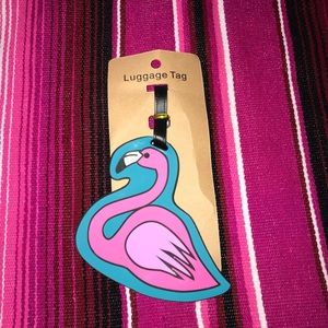 Pink flamingo NWT luggage tag